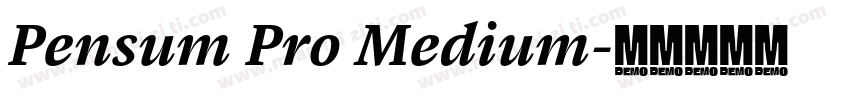 Pensum Pro Medium字体转换